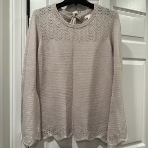 Lauren Conrad  Women’s Knitted Sweater - color:silver - size:Large - like new